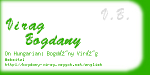 virag bogdany business card
